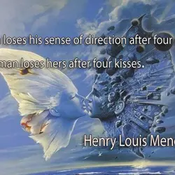 A man loses his sense of direction after four drinks, a woman loses hers after...