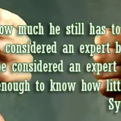 A winner knows how much he still has to learn, even when he is considered...