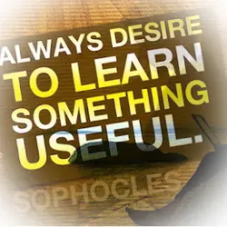 Always desire to learn something useful