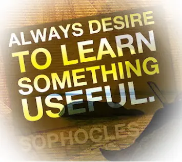 Always desire to learn something useful 