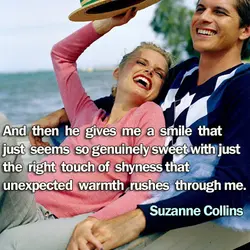 And then he gives me a smile that just seems so genuinely sweet with just...
