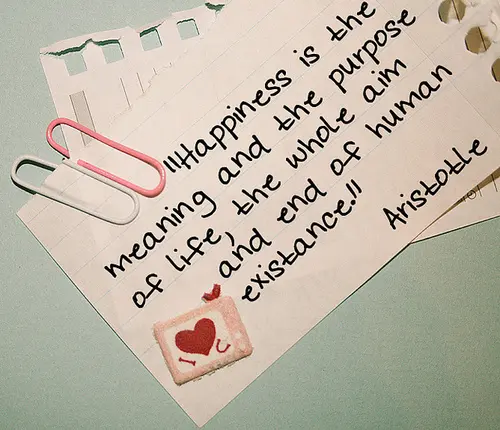 Happiness is the meaning and the purpose of life, the whole aim and end of human existance!