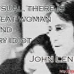 As usual, there is a great woman behind every idiot