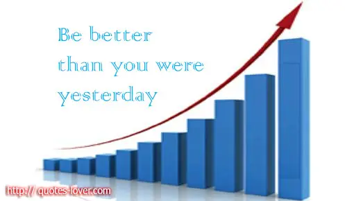 Be better than you were yesterday
