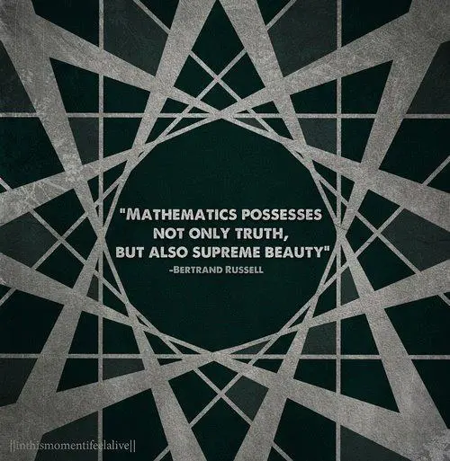 Mathematics possesses not only truth, but also supreme beauty.