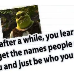 But after a while you learn to forget the names people call you and just...
