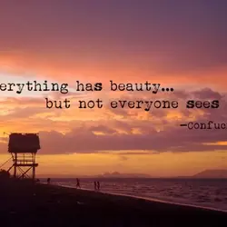 Everything has beauty but not everyone sees it.