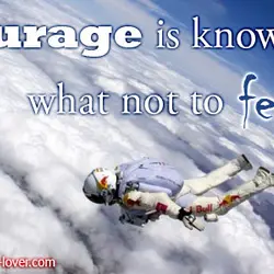 Courage is knowing what not to fear