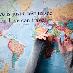 Distance is just a test to see how far love can travel