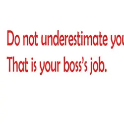 Do not underestimate your abilities. That is your boss's job