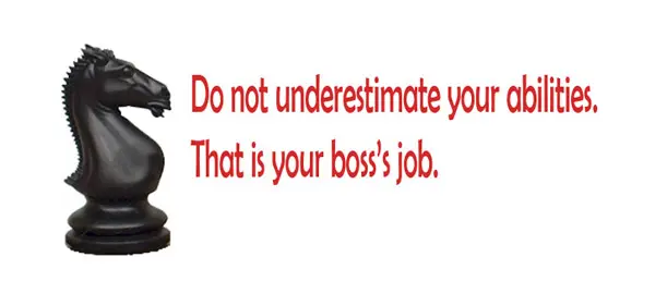 Do not underestimate your abilities. That is your boss's job