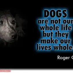 Dogs are not our whole life but they make our lives whole.