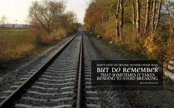 Don't give up trying to find your way but do remember that sometimes it takes bending to avoid breaking.