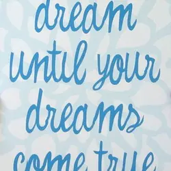 Dream until your dreams come true