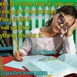 Dreams do come true, if only we wish hard enough. You can have anything in...