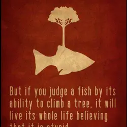 Everybody is a genius but if you judge a fish by its ability to climb...