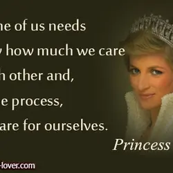 Everyone of us needs to show how much we care for each other and, in...