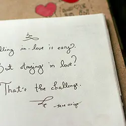 Falling in-love is easy. But staying in love? That's the challenge