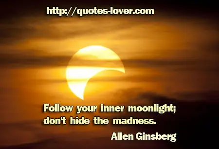 Follow your inner moonlight; don't hide the madness.