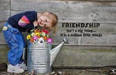 Friendship isn't a big thing.. it is a million little things