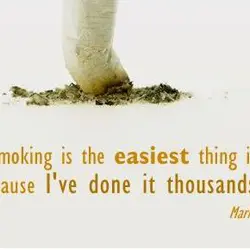 Giving up smoking is the easiest thing in the world . I know because I've...