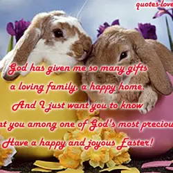 God has given me so many gifts a loving family, a happy home. And I...