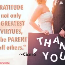 Gratitude is not only the greatest of virtues, but the parent of all others.