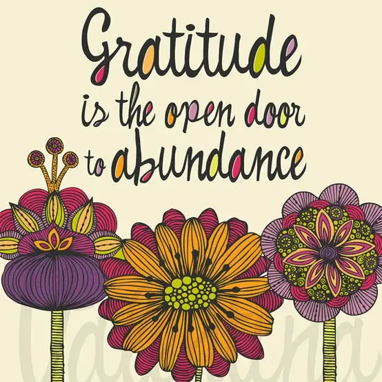 Gratitude is the open door to abundance.