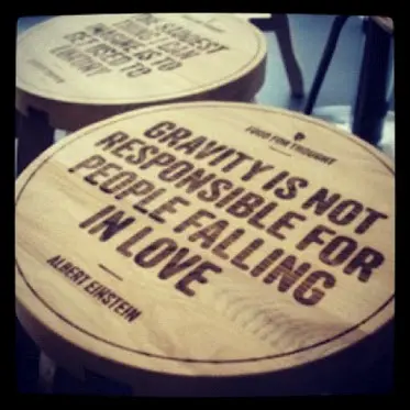 Gravity is not responsible for people falling in love.