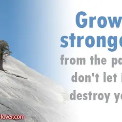 Grow stronger from the pain, don't let it destroy you