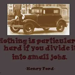 Nothing is particularly hard if you divide it into small jobs
