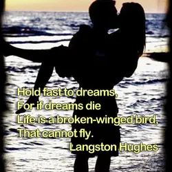 Hold fast to dreams, For if dreams die Life is a broken-winged bird, That cannot...