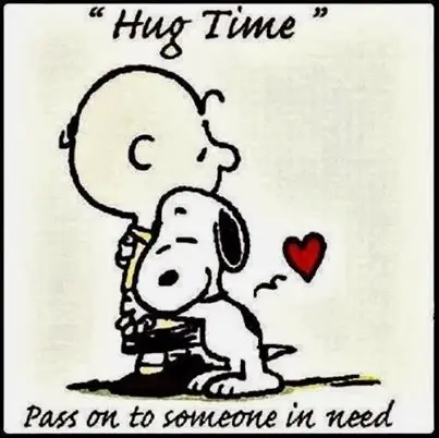 Hug time. Pass on to someone in need