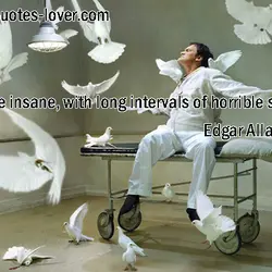I became insane, with long intervals of horrible sanity.