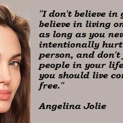 I don't believe in guilt, I believe in living on impulse as long as you...