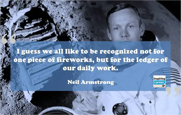 I guess we all like to be recognized not for one piece of fireworks, but for the ledger of our daily work.