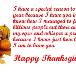 I have a special reason to be thankful this year, because I have you in...