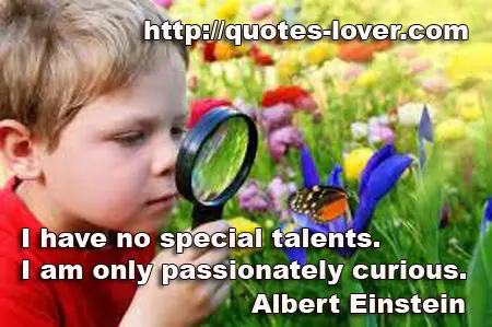 I have no special talents. I am only passionately curious.