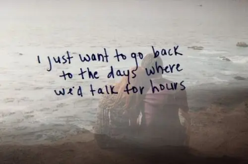 I just want to go back to the days where we'd talk for hours