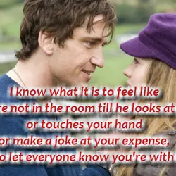 I know what it is to feel like you're not in the room till he...