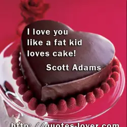 I love you like a fat kid loves cake!