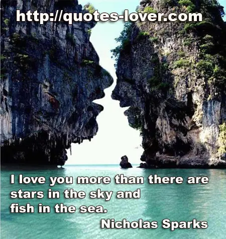 I love you more than there are stars in the sky and fish in the sea.