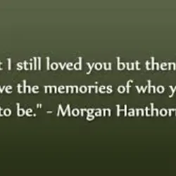 I thought I still loved you but then I realized I just love the memories...