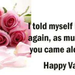 I told myself I would never love again, as much as I didn't want to,...