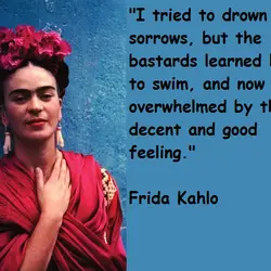 I tried to drown my sorrows, but the bastards learned how to swim, and now...
