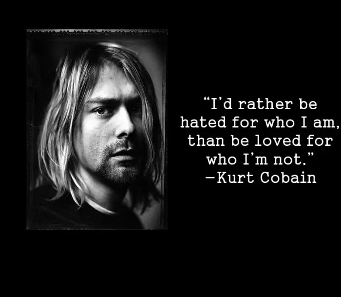 I'd rather be hated for who I am, than be loved for who I'm not 