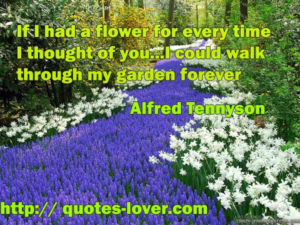 If I had a flower for every time I thought of you...I could walk through my garden forever