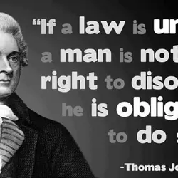 If a law is unjust, a man is not only right to disobey it, he...