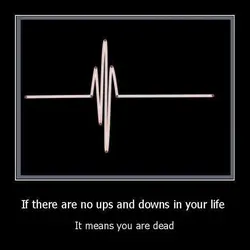 If there are no ups and down in your life It means you are dead