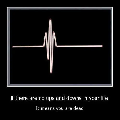 If there are no ups and down in your life It means you are dead
